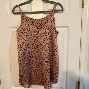 Zenana Peach Leopard Print Tank Top – Oversized Fit, NWT